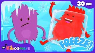 Freeze Dance, Sharks, Frogs & More  | 30+ mins Dance Party Compilation | The Kiboomers Kids Songs