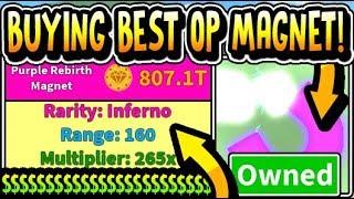 "BUYING THE BEST OP REBIRTH MAGNET IN THE GAME!!" Magnet Simulator Update 8.5 (Roblox)