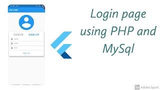 Flutter login PHP + MySql