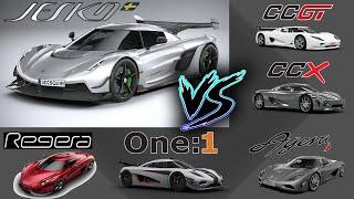 Koenigsegg Jesko vs The World - Drag Race battle vs all other Cars Part-1
