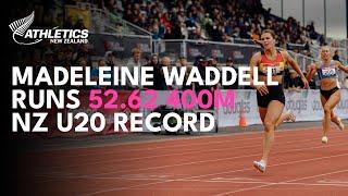 Madeleine Waddell Runs NZ U20,U19 & U18 400m Records | Jennian Homes NZ Track and Field Champs