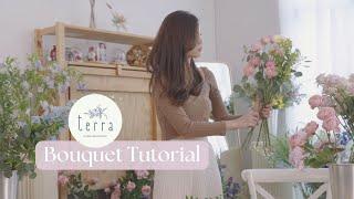 Full Tutorial: How to make and wrap a Korean Style Flower Bouquet #花束包装 #bouquet