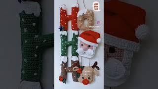 Guirlanda de Natal           #reels #croche  #amigurumi #papainoel #santaclaus