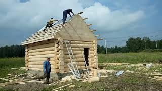 Как построить баню ЗА НЕДЕЛЮ? Процесс ОТ и ДО строительства бани