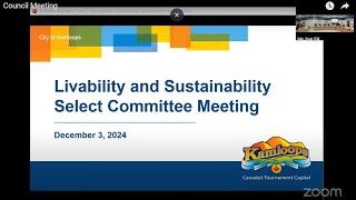 Kamloops City Council - Livability and Sustainability Select Committee - December 3, 2024