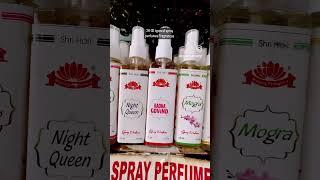 Large collection of spray perfume made in vrindavan #flowers #aroma #fragrances #perfumes #shorts
