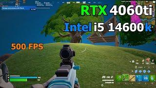 RTX 4060 ti + Intel i5 14600K Fortnite Chapter 5 | Performance Mode