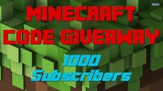 NooBGam3rZ GIVEAWAY! - MINECRAFT CODE GIVEAWAY! [1000 Subscribers]