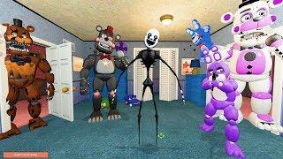 Animatronics scare the security guard FNAF 4 Garry's Mod