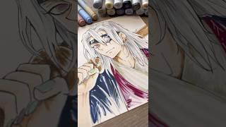 drawing uzui tengen ️ part 2 #demonslayer #shorts #anime #drawinganime #art #manga #kny