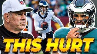 Eagles call OUT refs after loss vs Commanders + Jalen Hurts Injury Update & Defensive Issues!