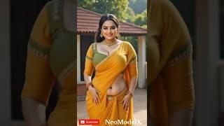 Elegant Indian Woman in Yellow Saree | Traditional Beauty & Grace।#shorts