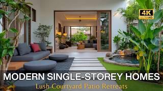 Modern Tropical Single-Storey Homes: Open-Concept Living with Lush Courtyard Patio Retreats