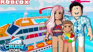 WE WENT ON A FAMILY CRUISE SHIP FOR FREE  | Roblox Cruise Story