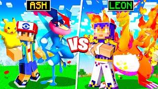 ASH KETCHUM Vs LEON in Minecraft PIXELMON!