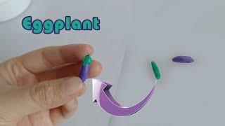 Easy making Polymer CLAY EGGPLANTS for kids