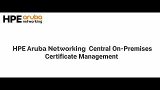 Certificate Management