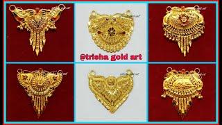 Latest Gold Mangalsutra Pendant Designs With Weight And Price||trisha gold art