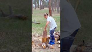 Send this to that person who needs to just breathe! #woodchopping #axe #outdoors #splittingwood