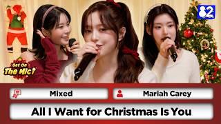 (CC) K-pop idols nail hit holiday songs | Get On The Mic! | Mariah Carey, Ariana Grande