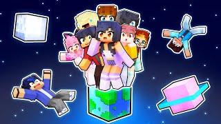 10 FRIENDS on ONE MINI EARTH In Minecraft!