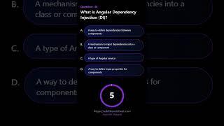 What is Angular Dependency Injection DI