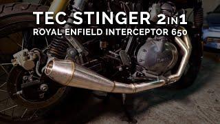 TEC STINGER 2in1- Royal Enfield Interceptor 650 - Install and sound