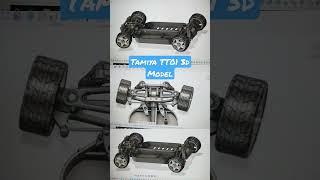 3D model of a Tamiya TT01, Modelled in Fusion 360 #shorts