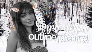 how to: simple dotted outline pic! / bear tutorials