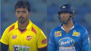 Chennai bowlers trying hard to control Mumbai batsmen | Mumbai Heroes vs Chennai Rhinos | CCL 2024