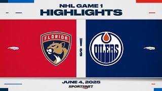 Stanley Cup Final Game 1 Highlights | Panthers vs. Oilers - June 4, 2025