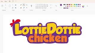 How to draw the Little Dottie Chicken logo using MS Paint | How to draw on your computer