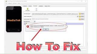 Verify checksum fail ROM [UBOOT] Index[8] / FIX ERROR SP FLASH TOOL