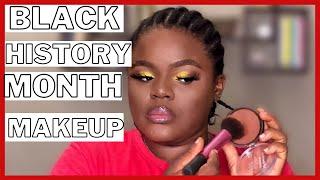 BLACK HISTORY MONTH MAKEUP LOOK FOR WOMEN OF COLOR||WOC||AVA ANTHONY