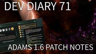 Dev Diary #71 - Adams 1.6 Patchnotes