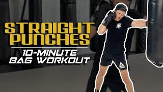 10-minute Heavy Bag Workout: Straight Punches | The Fight Centre