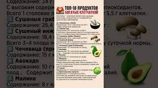 ТОП-10 Продуктов Богатых Клетчаткой #здоровье #правильноепитание