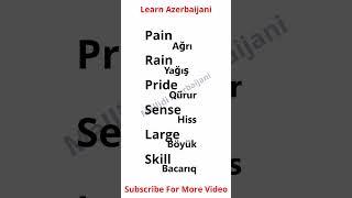 Azerbaijani Sentences Daily Use English To Azerbaijani #azerbaijani