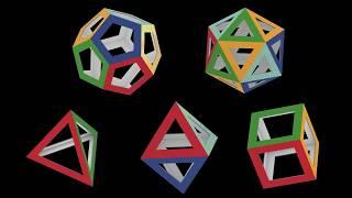 Regular polyhedra, Platonic solids, Правильные многогранники, Платоновы тела: додекаэдр - икосаэдр