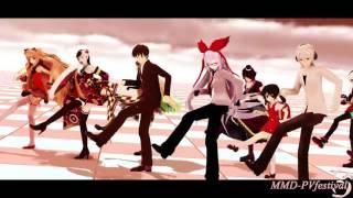 【MMD PVF3】84人でTIMBER!【VOCALOID UTAU 】 Аниме Танцы №3