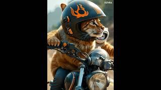 Fastest Cat Bike Rider #cats #catrider #aicat #catlovers