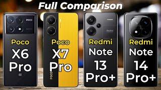 Poco X7 Pro Vs Poco X6 Pro Vs Redmi Note 13 Pro Plus Vs Redmi Note 14 Pro Plus