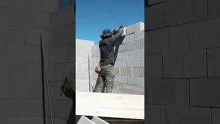 Part 5 | Debt free, off-grid home build — Concrete block walls! #homestead #offgrid #offgridliving