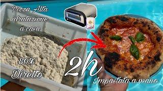 Ricetta impasto alta idratazione 80% a mano in 2 ore a casa forno MACOM just kitchen (godino)