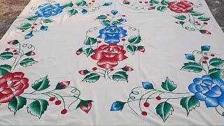 Chadar New Handmade Design 2023 | Bed Sheet Design 2023 | How To Paint Bed Sheet