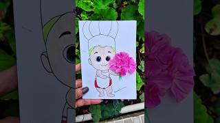 The Little Chef ‍ #satisfying #artwork #zhenhina #shorts #popular #flowers #short #art