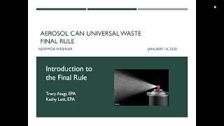 EPA's Universal Waste Rule for Aerosol Cans