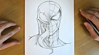 How to Draw Spiderman VS Venom | Drawing Tutorial | Pencil Sketching ️️