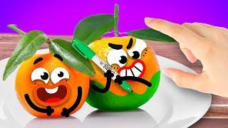 Angry Fruits Prank Us Everyday! Crazy Life Of Our Favourite Food! - 24/7 DOODLES