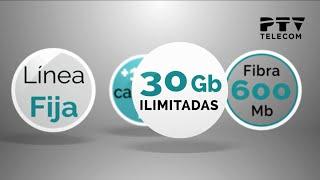 Tarifa fibra 600mb internet, teléfono fijo, + de 100 canales TV de PTV Telecom